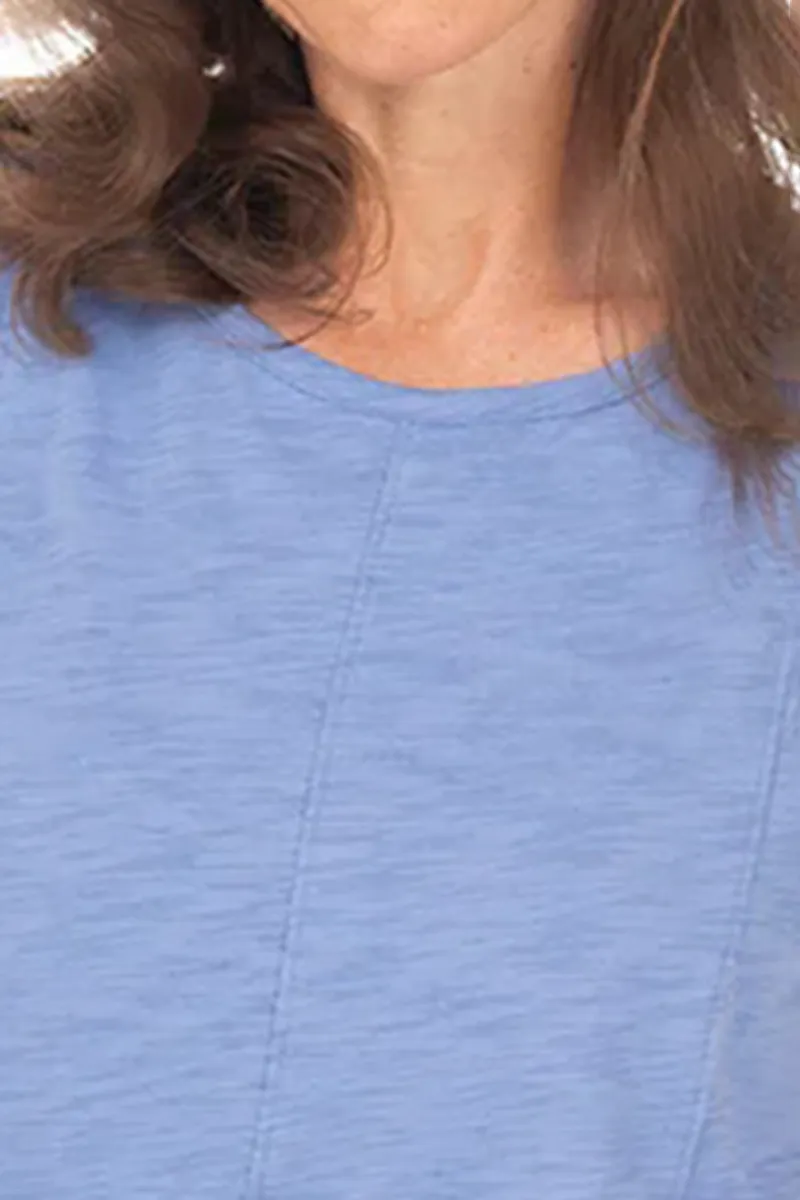 Solid Slub-Knit Seamed Tank
