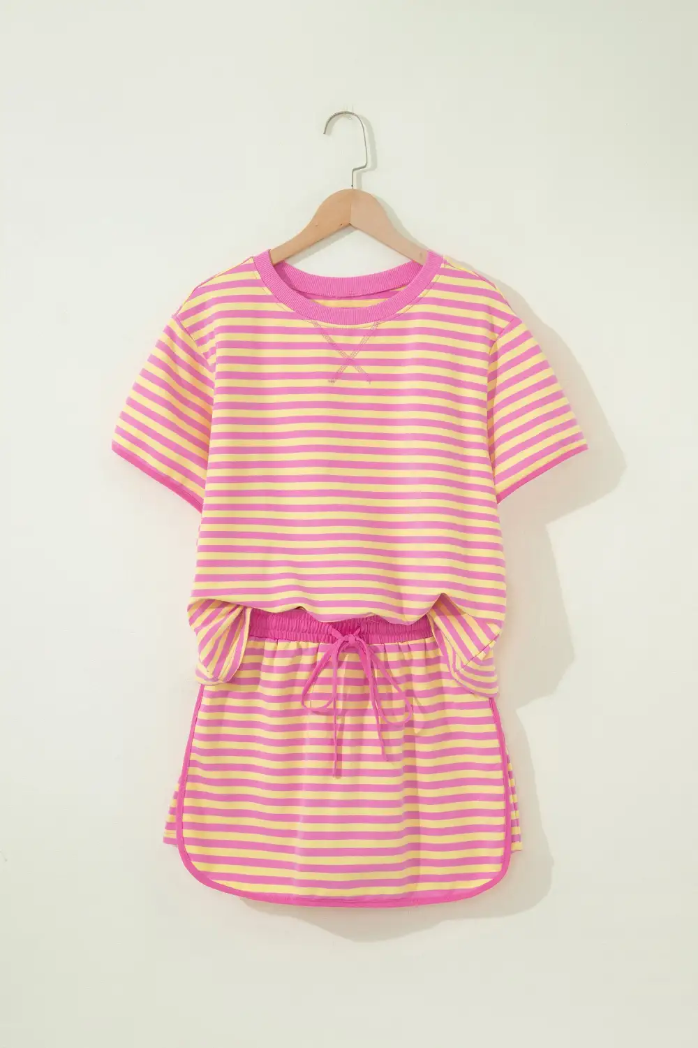 Soft Short Sleeve Relaxed Coordinated Set Shorts