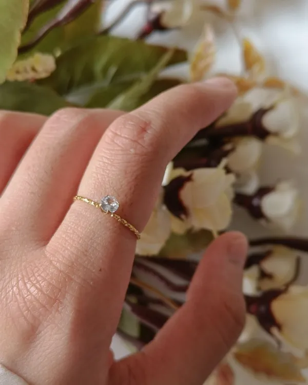 Crystal Accent Zirconia Statement Ring