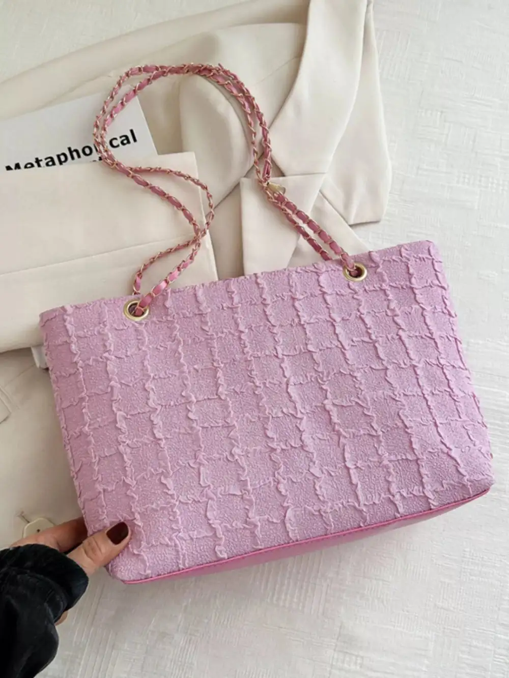 Tweed Chain Shoulder Bag