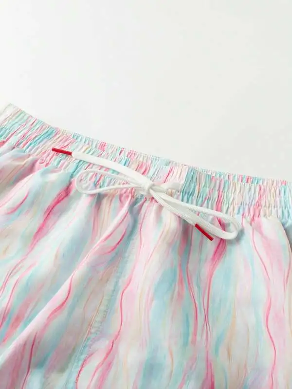 Men's Vibrant Allover Print Swim Trunks