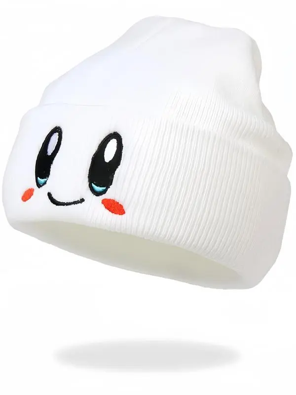 🧢 Cute Cartoon Embroidery Beanie Hat  Soft · Warm · Stylish — Perfect for Fall & Winter