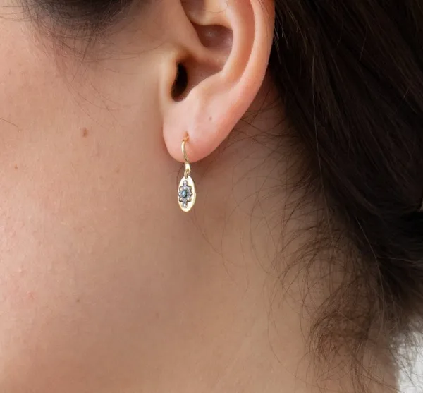 Gemstone Diamond Sculptural Earrings