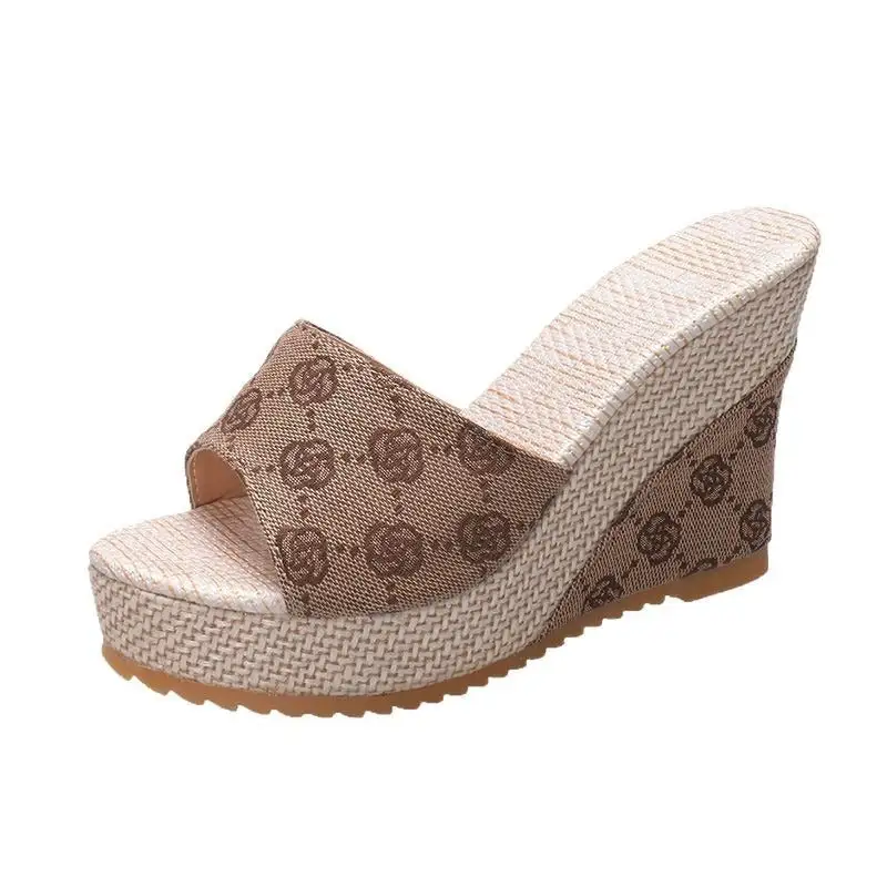 Thick Sole Wedge Home Slippers