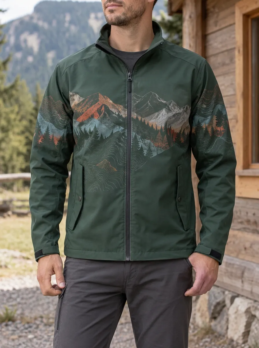 Men's Outdoor Hiking Mountain Forest Rugged Terrain Jacket