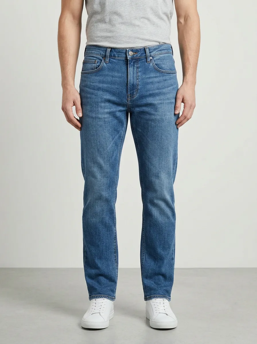 Clean Line Straight Leg Stretch Jeans