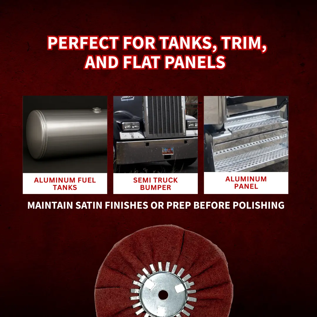 Examples of metal surfaces suitable for satin preparation and finishing