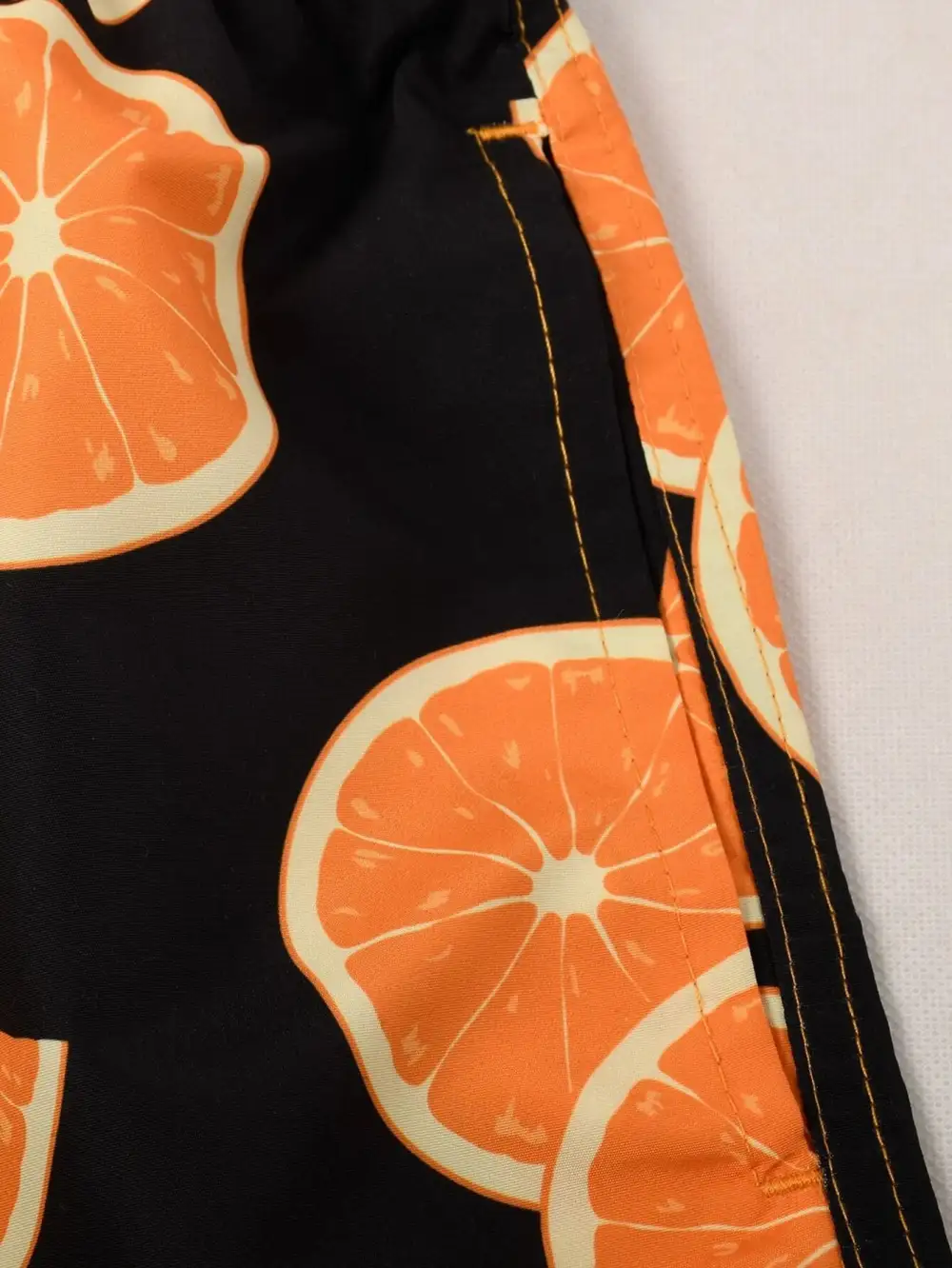 Men's Pocket Print Drawstring Swim Trunks