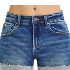 Denim Rayon Shorts