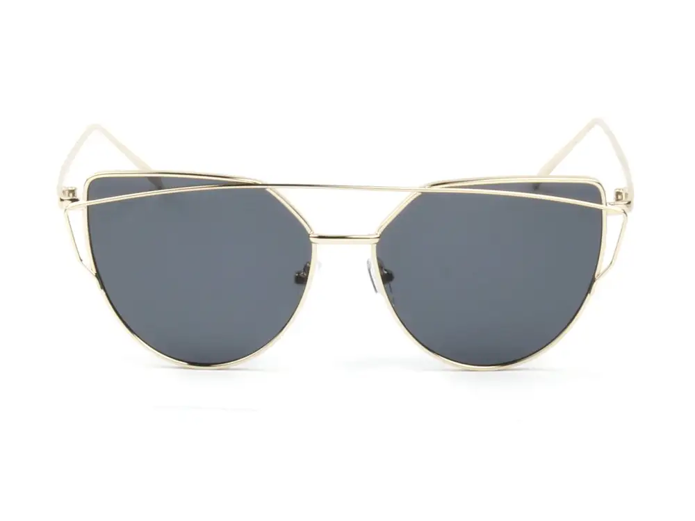Mirrored Metal Cat-Eye Sunglasses