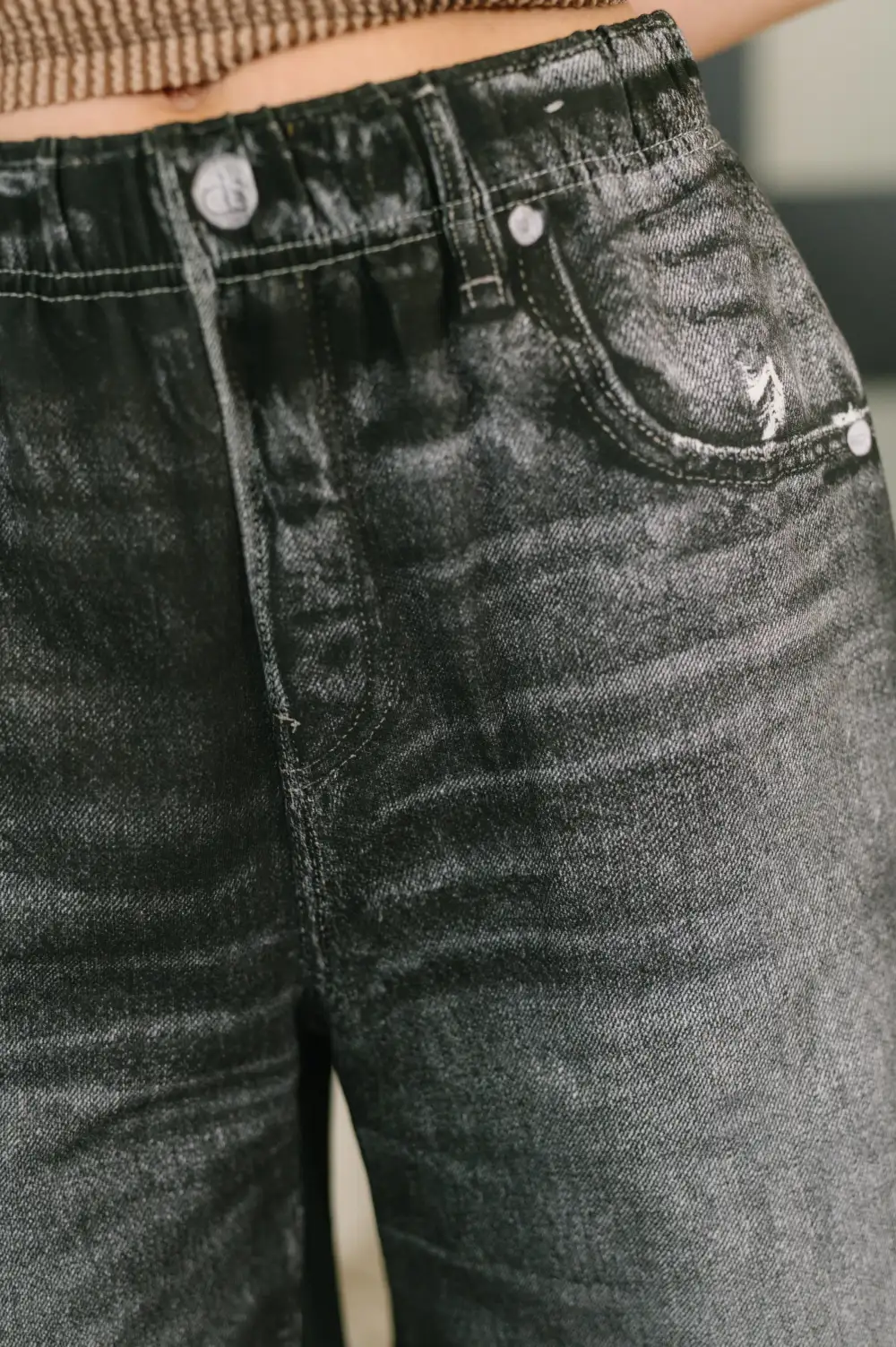 High-Waist Elastic-Waist Shorts