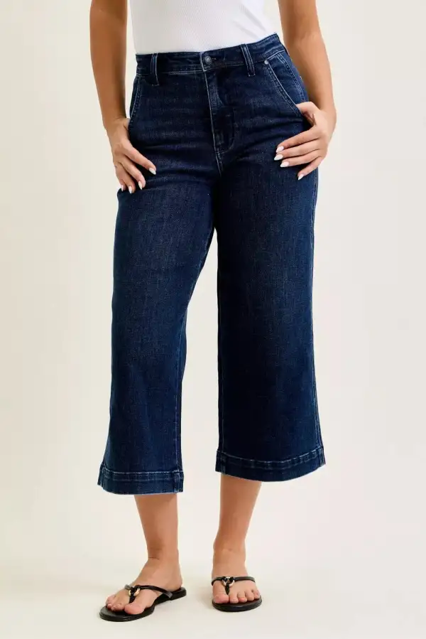 Streamlined High Rise Wide Leg Jeans