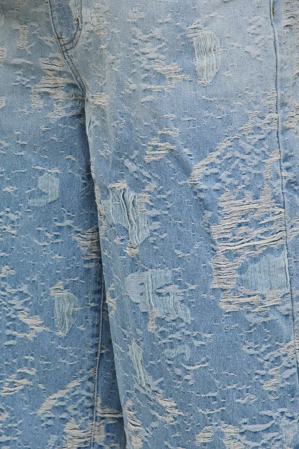 Spring And Summer Regular Distressed Denim Jorts