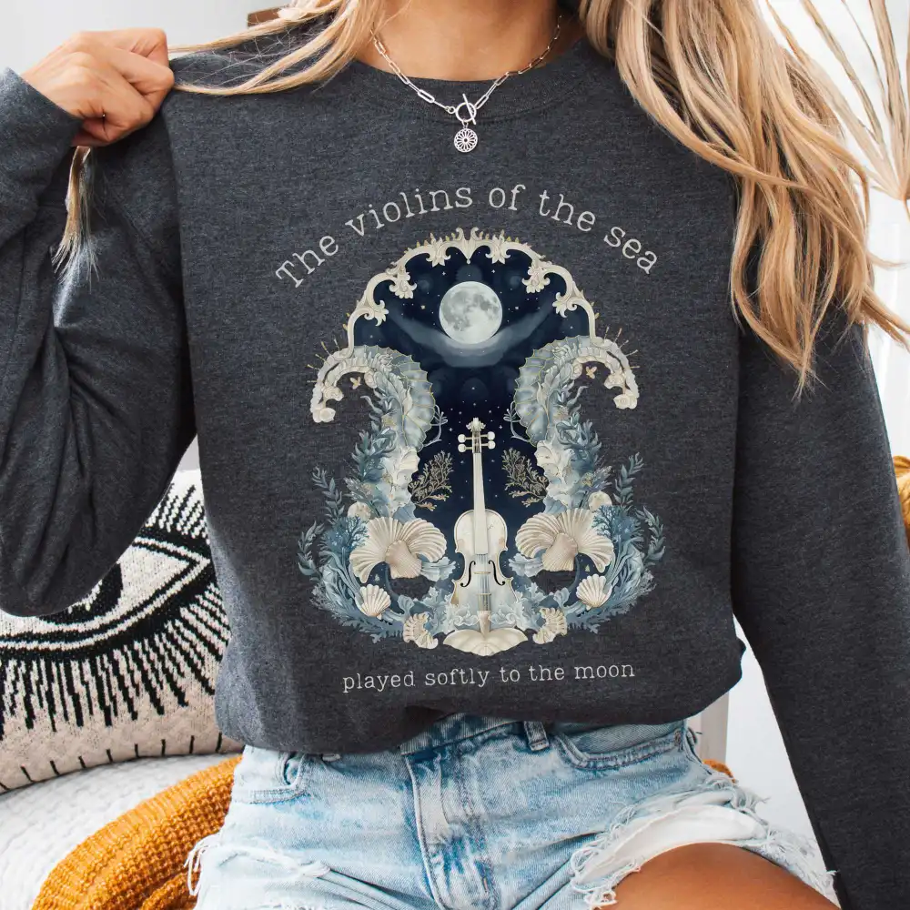 Ocean Siren Violin Art Sweatshirt