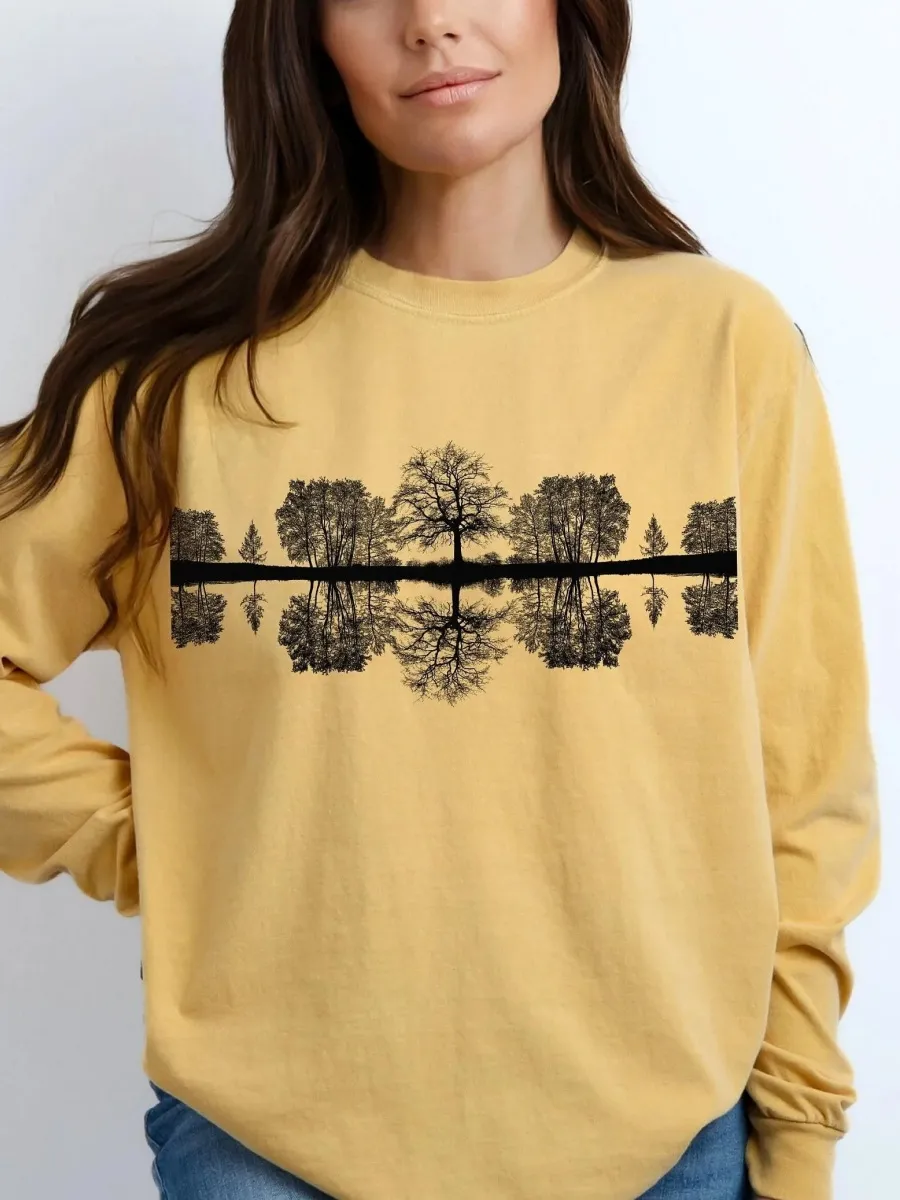 Lake Reflection Tree T-Shirt