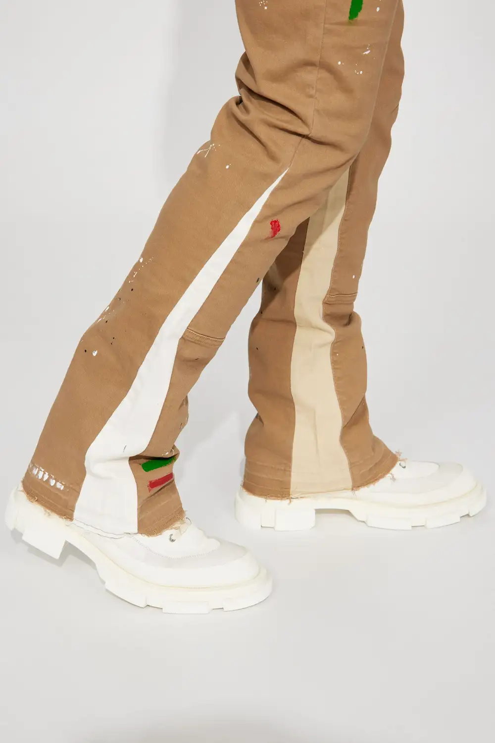 Art Graphic Slim Stacked Flared Pants