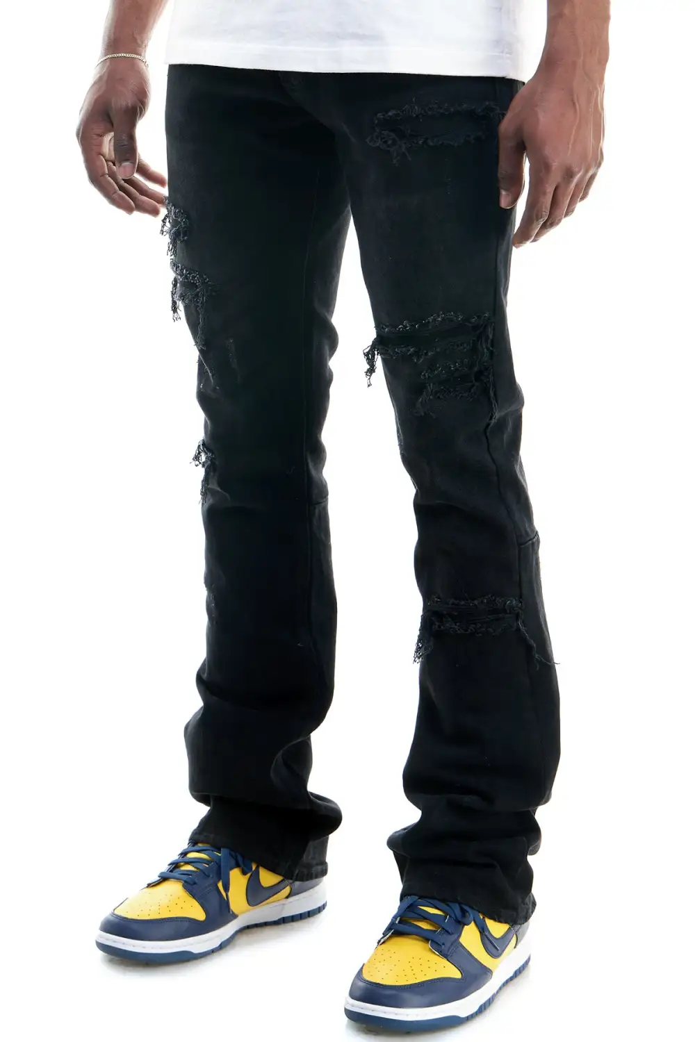 Men's Relaxed Flare Skinny Stacked Jeans
