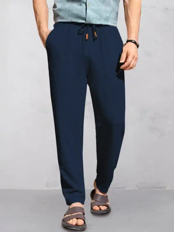 Casual Cotton Linen Straight Pants