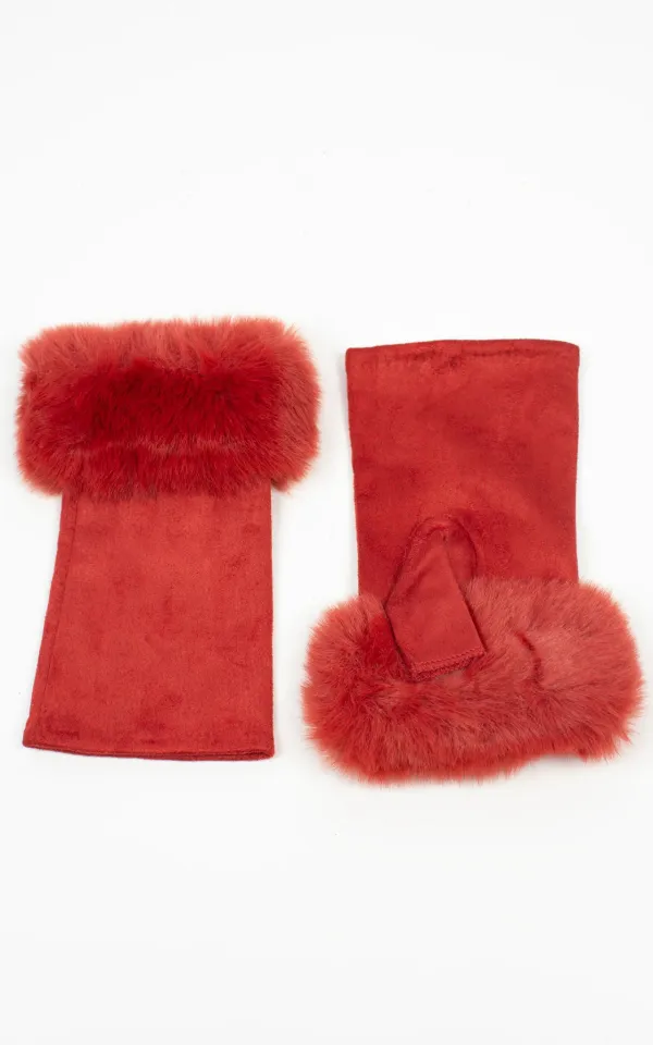 Creative Fingerless Fleece Gloves For Women