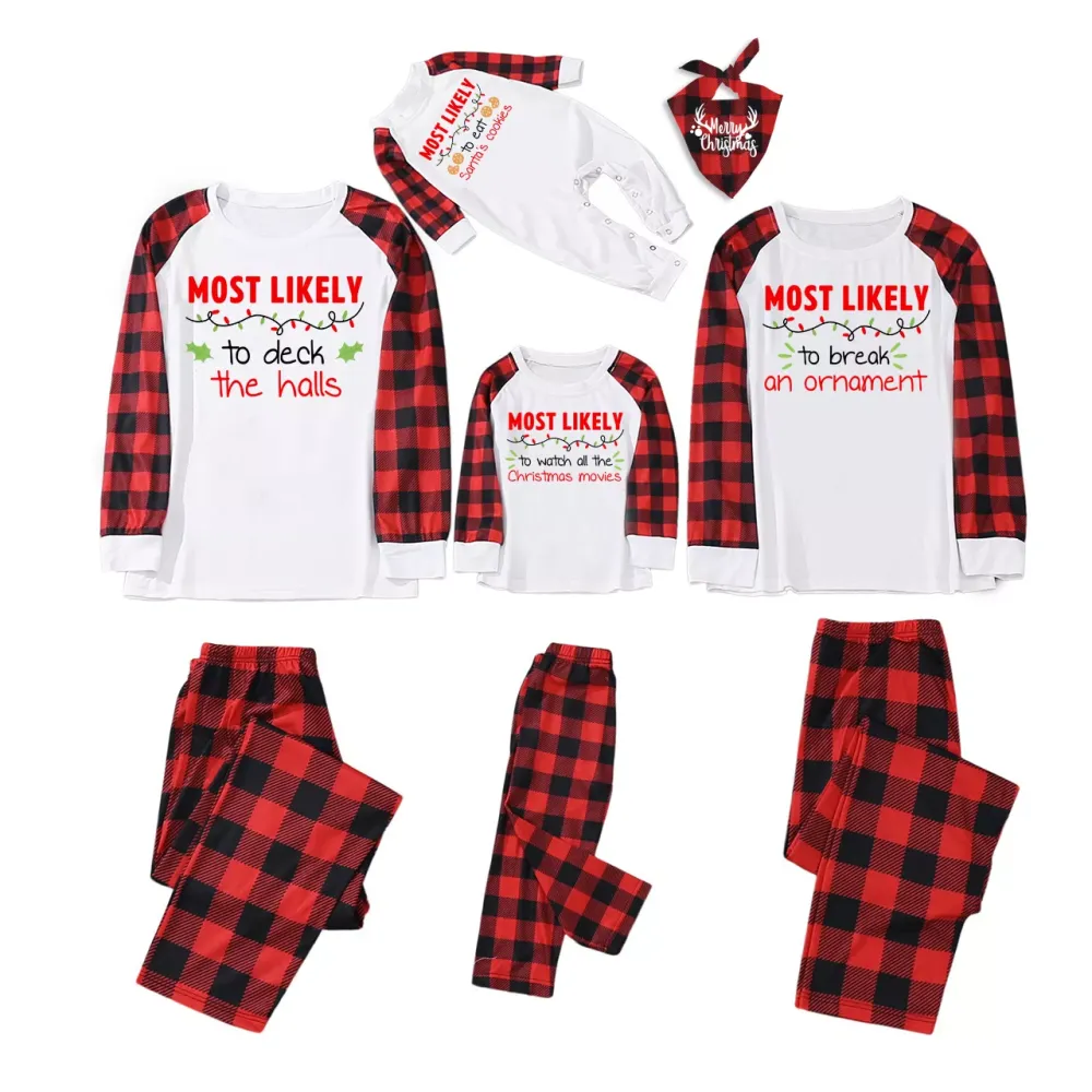 Most Likely Rattan Christmas Family Matching Pajamas（customizable）