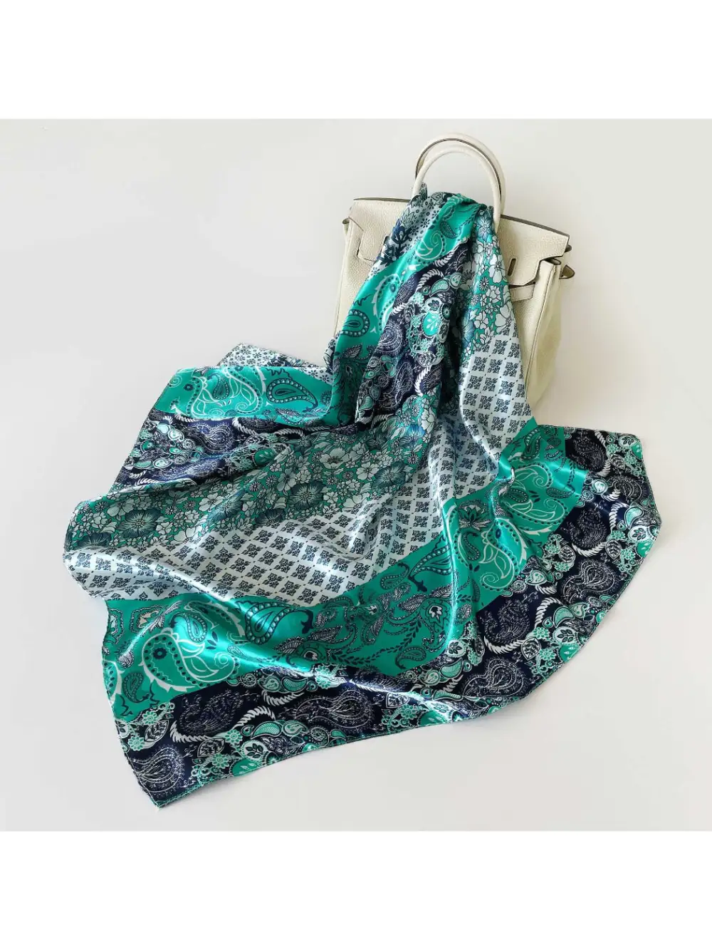 Patchwork Paisley Print Square Scarf