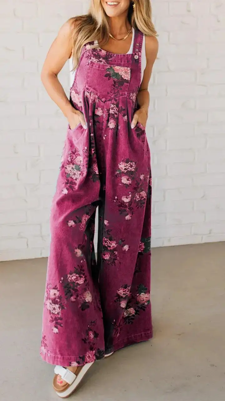 Utility Drawstring Lapel-Neck Jumpsuit