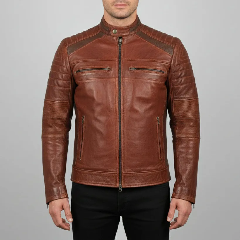 Everyday Leather Biker Motorcycle Cafe Racer Jacket