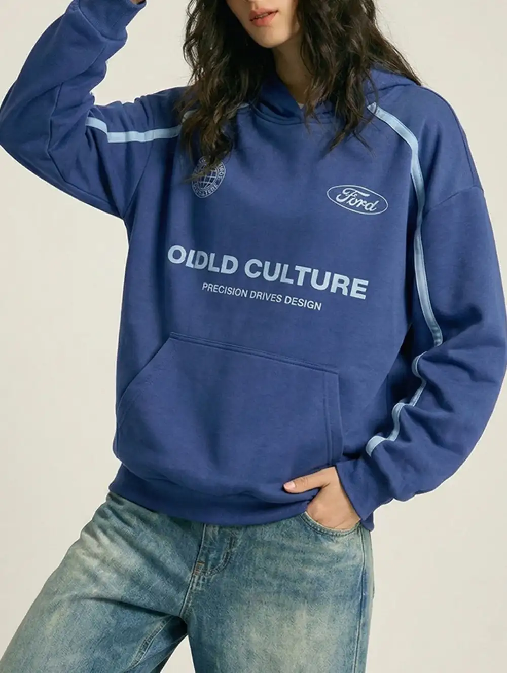 Relaxed Hooded Pullover Sweatshirt
