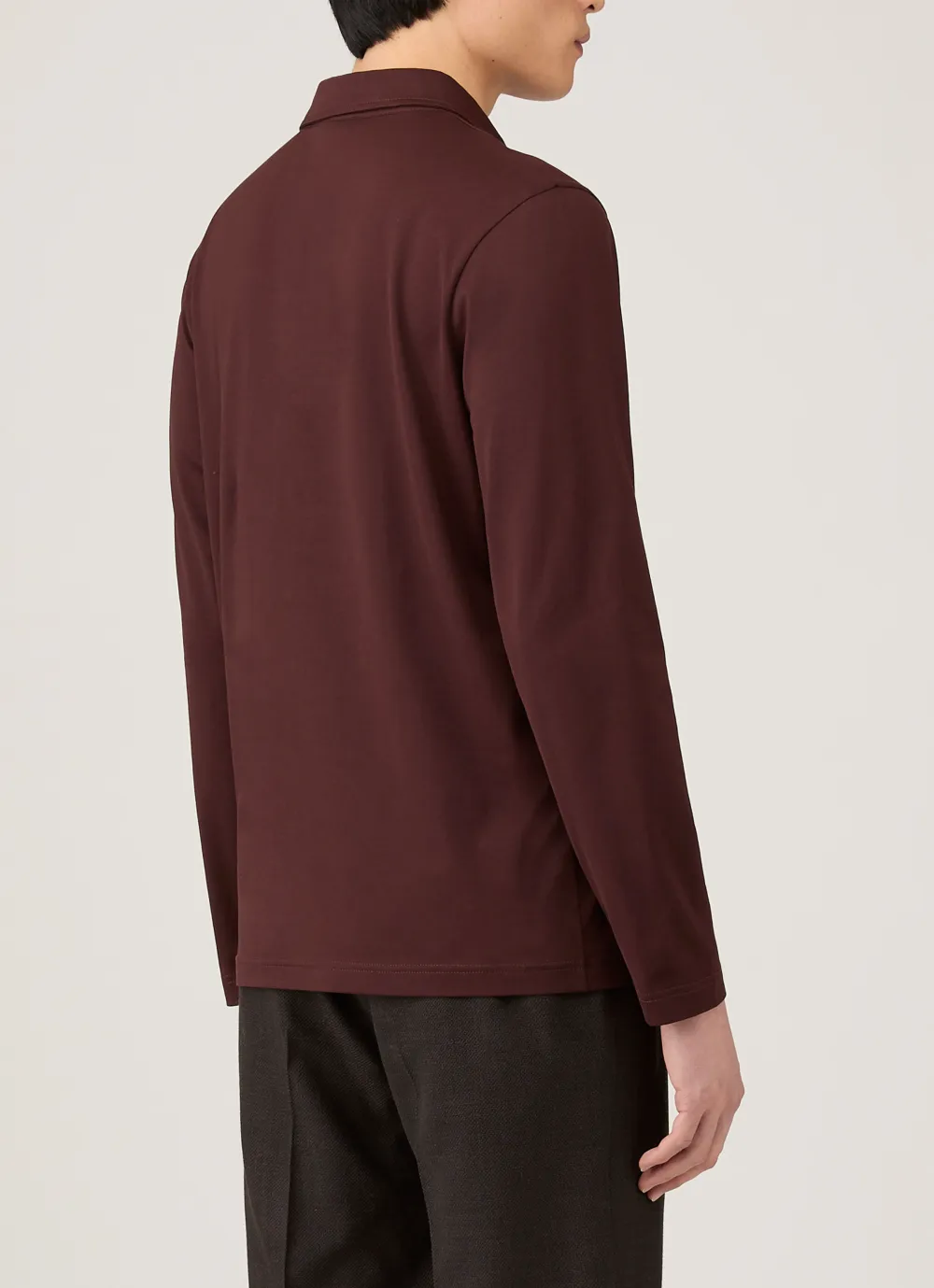 Modern Everyday Regular Fit Cotton Jersey Long Sleeve Polo Shirt