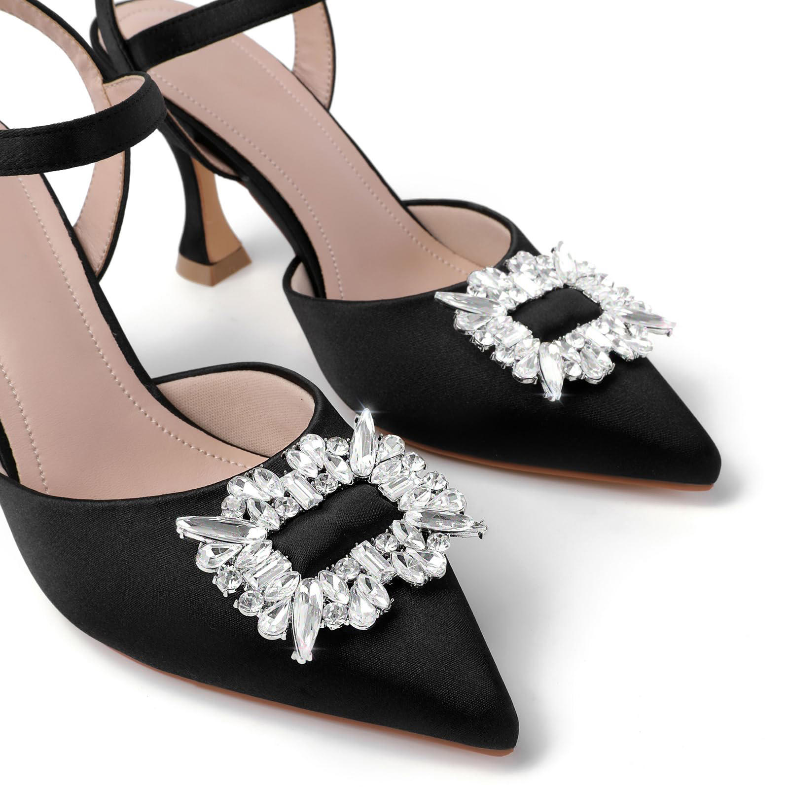 Celestia Rhinestone Kitten Heels