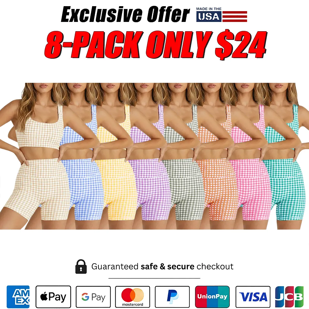 Women's Plaid Two-Piece Athleisure Set