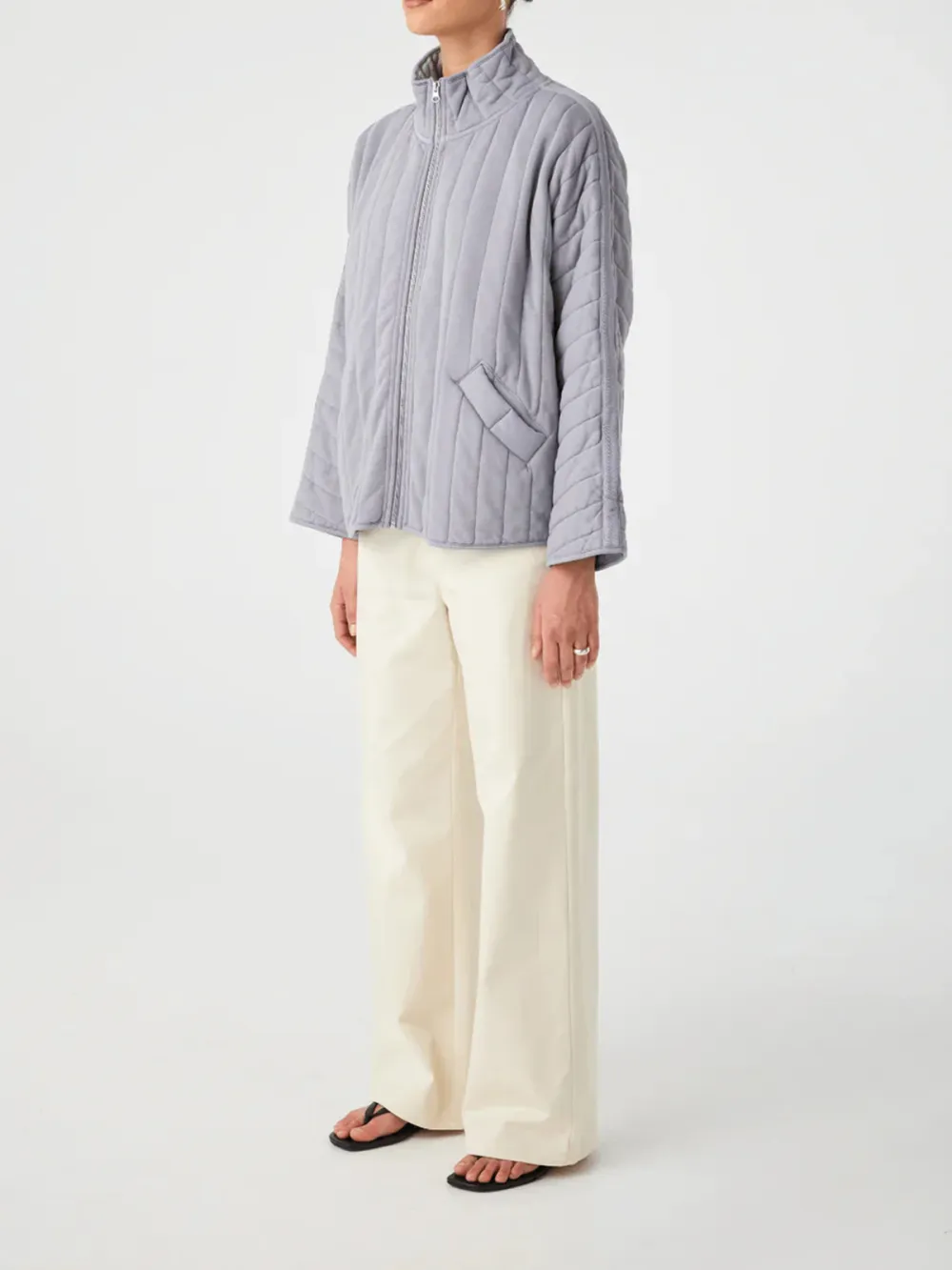 Casual Style Long Sleeve Jacket Cement