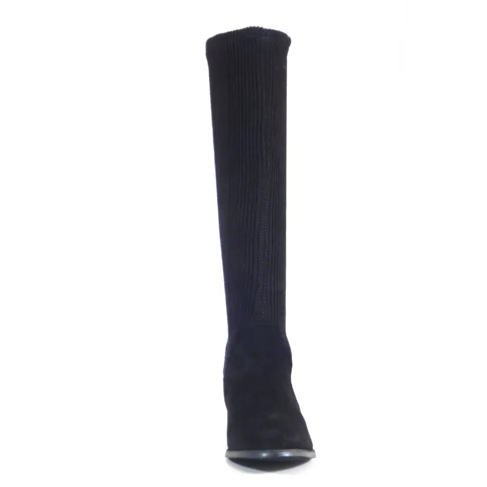 Back Zip Stretch Knee High Boots