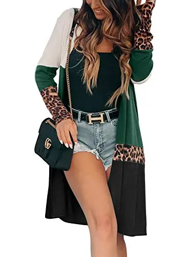 Womens2022FashionCasualOpenFrontPrintedCardigansSweatersThinCoatsJacketsOuterwear