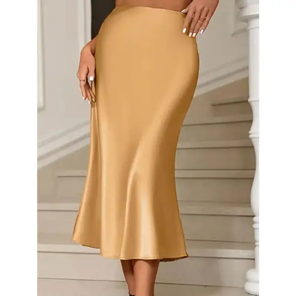 Satin Midi Mermaid Skirt