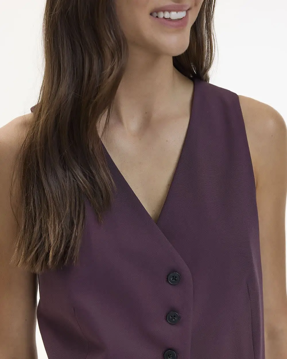 Long Sleeveless Blazer Elegance