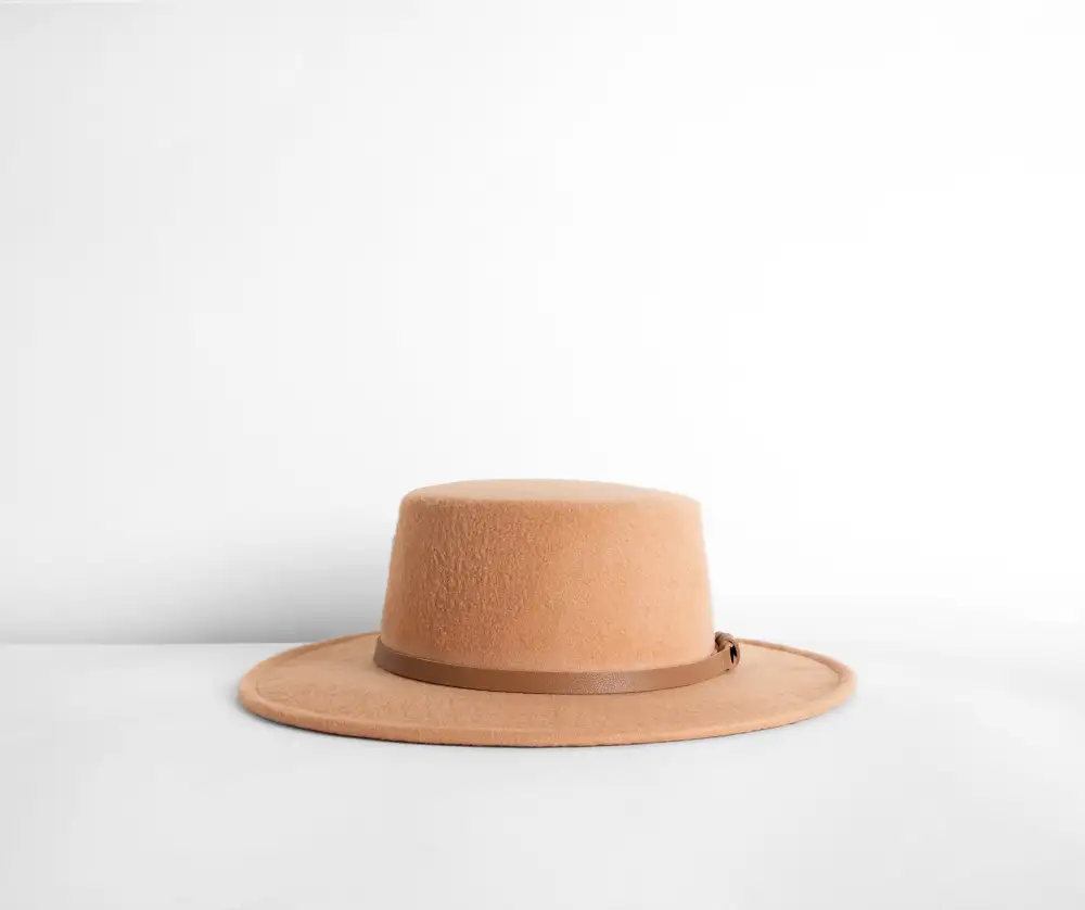 Belted Boater Hat