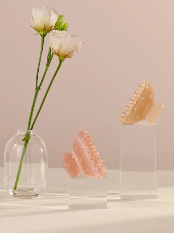 Mini Rhinestone Hair Claw Set