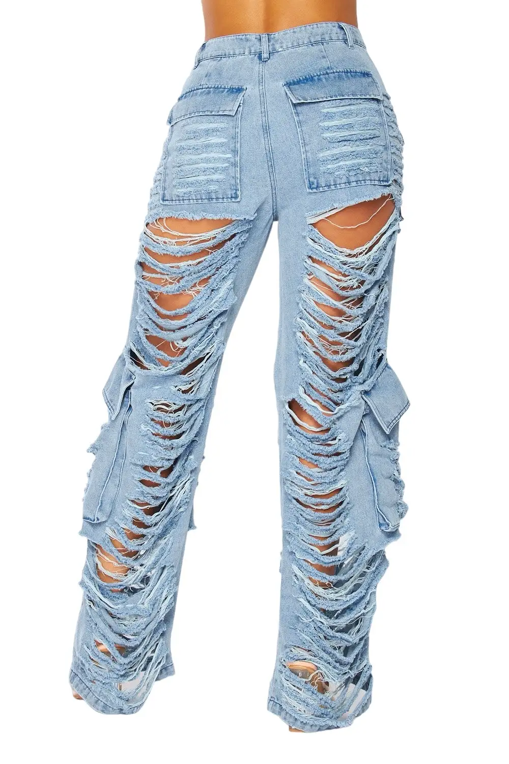 High-Rise Wide-Leg Cargo Pants