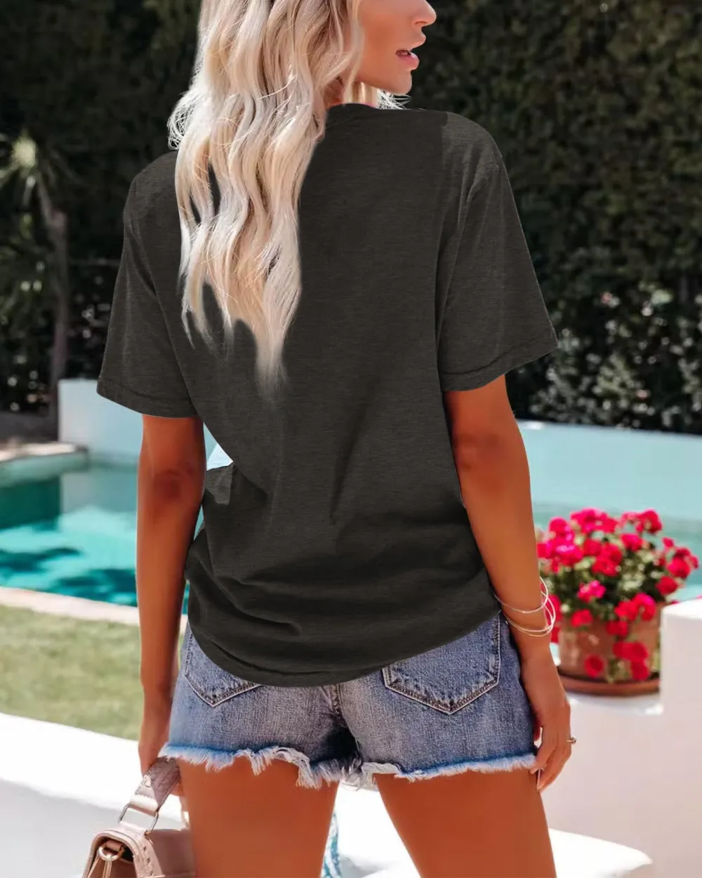 Flowers & Birds Print T-shirt