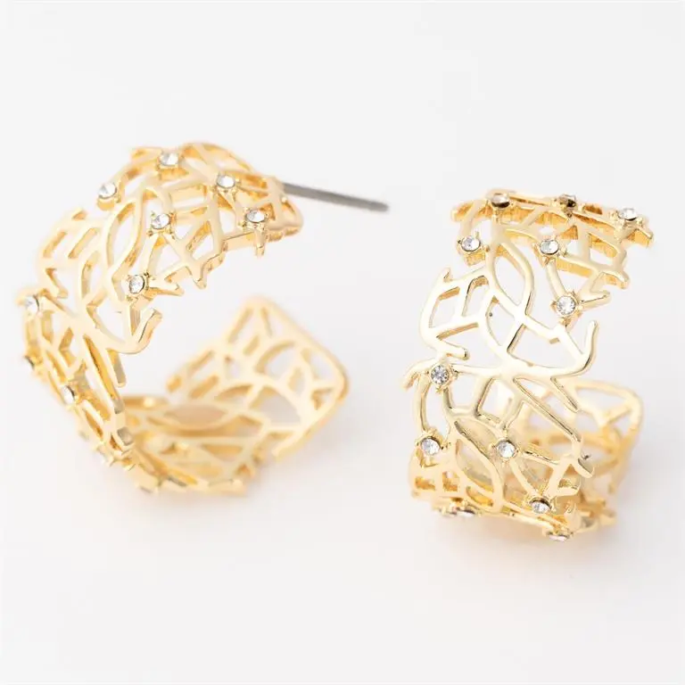 Branch Open Hoop Earrings