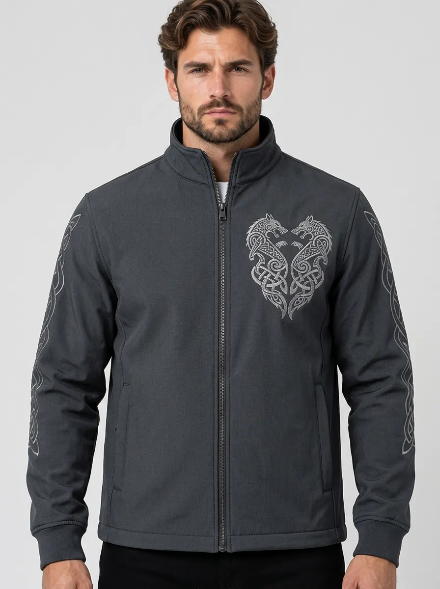 Men's Wolf Denim-Look Jacket