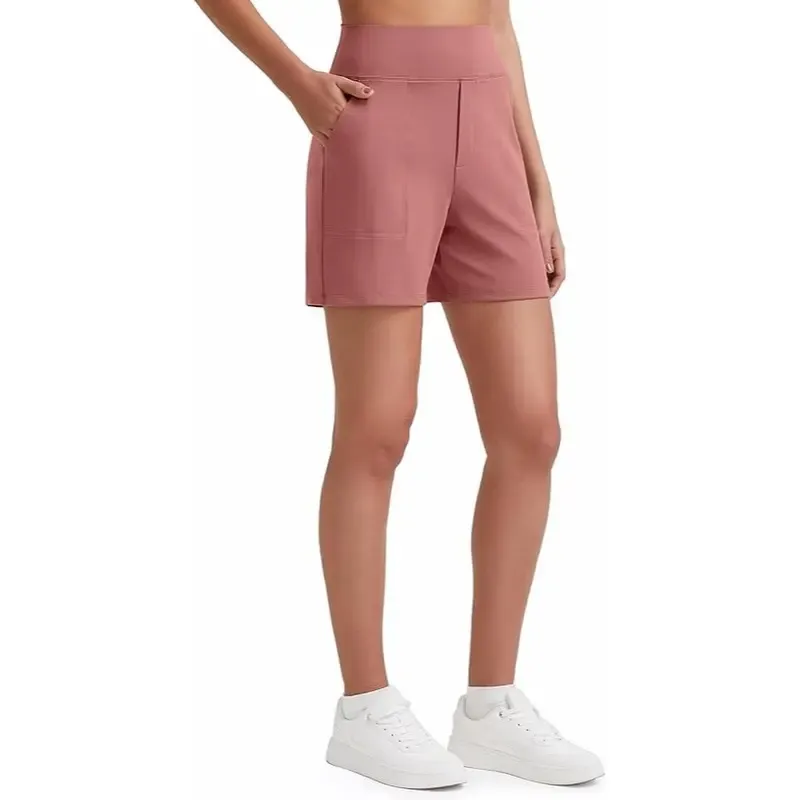 🔥 Women's High-Waist Bermuda Shorts | Sports Running & Yoga Shorts