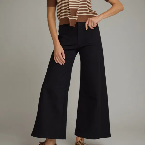 Wide Leg Patch Pocket Pants