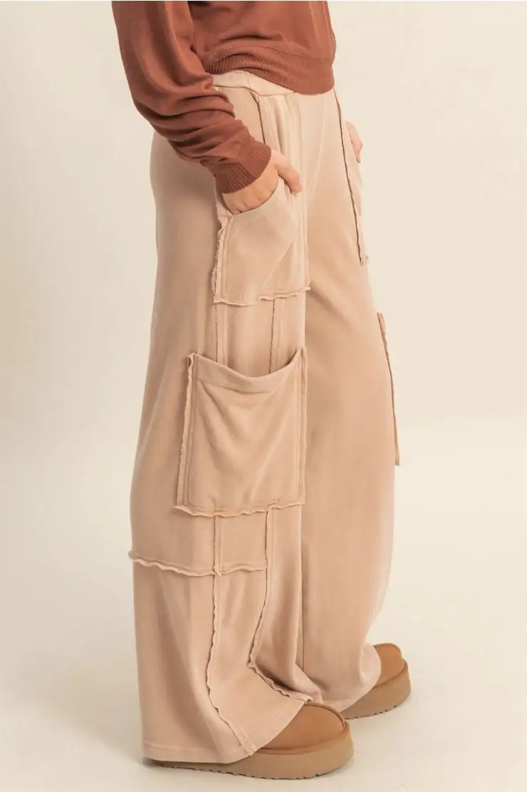 Roomy Relaxed Utility Casual Pants