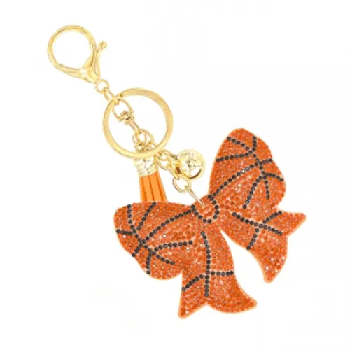 Basketball Ribbon Charm Keychain