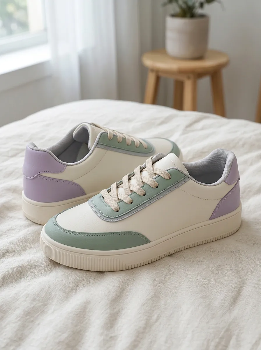 Women's Pastel and Colorblock Playful Skate Shoes