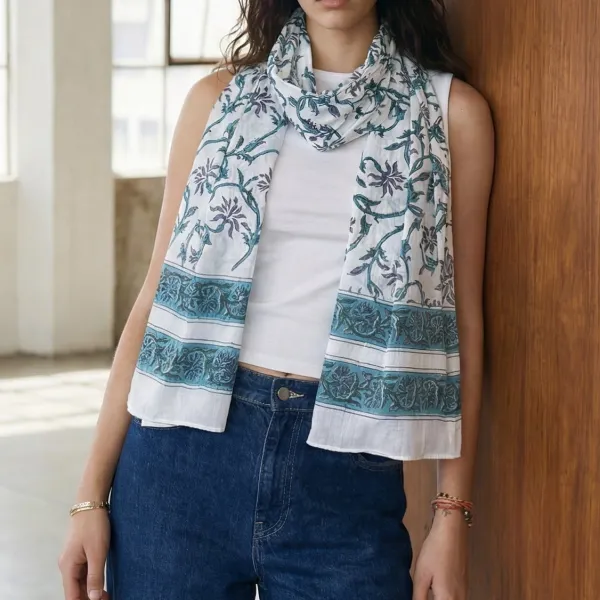 Vintage Floral Scarf