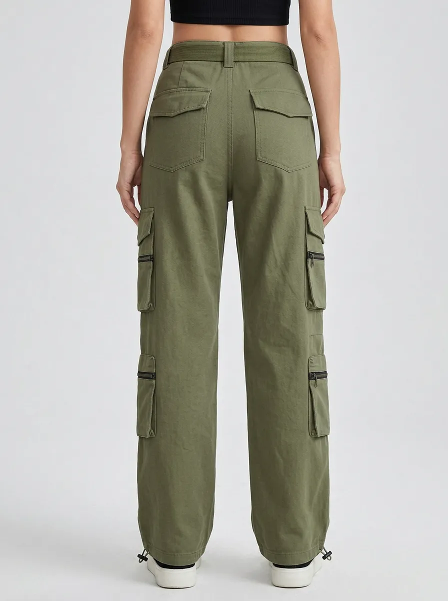 Lifestyle Multi Pocket Techwear Style Detail Women's Multi Pocket Cargo Pants