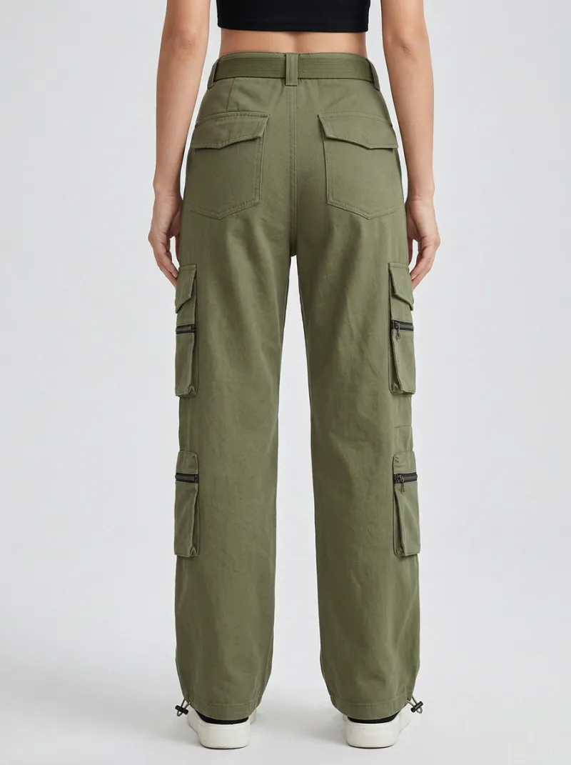 Lifestyle Multi Pocket Techwear Style Detail Women's Multi Pocket Cargo Pants